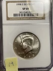 1998 S 50c Kennedy Silver Half Dollar NGC SP69