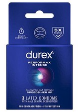 Durex Performax Intense Condoms, Dotted, Ribbed, 3-pack Lot Of 2 , Exp:4/15/2029