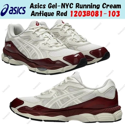 Asics Gel-NYC Running Cream Antique Red 1203B081-103 Homme Taille - Photo 1/4