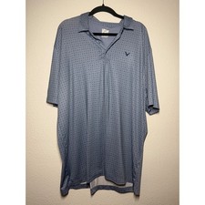 Callaway Opti-Dri Men XL Blue Geometric Dash Short Sleeve Golf Polo Shirt ST3978