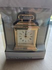 Vintage Linden Miniature Quartz Brass Carriage Clock Tabletop in New In Case — photo 1