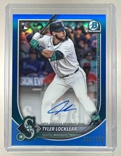Tyler Locklear 2025 Bowman Chrome #CRA-TL Blue Refractor Rookie Auto RC /150