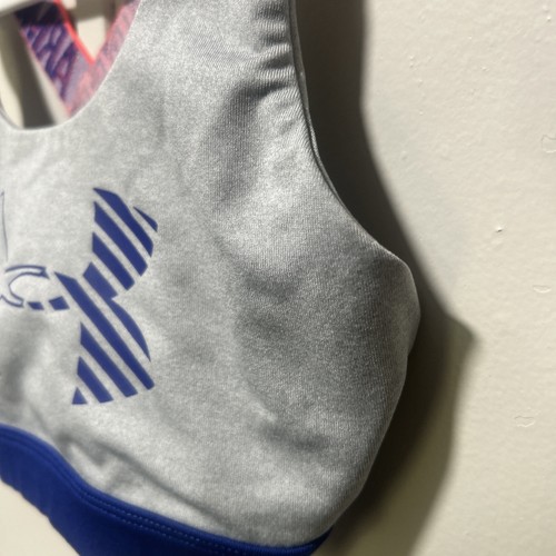 Under Armour Heatgear FITTED Sports Bra Aqua Blue Girls Youth size Small YSM - Picture 4 of 18