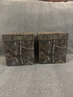 Realtree 2x Tissue Box Cover Camo Mountain Cabin Licensed Resin Office Bedroom