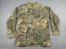 Vintage Sasquatch Advantage Camouflage Henley Shirt Mens Extra Large Made in USA