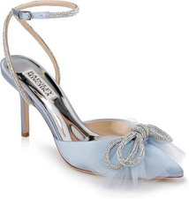 3597 Badgley Mischka Sacred Stiletto Pointed Toe Heel Size 7 Blue