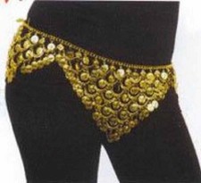 Belly Dancer Belt Gold Coin Gypsy Fancy Dress Halloween Adult Costume Accessory