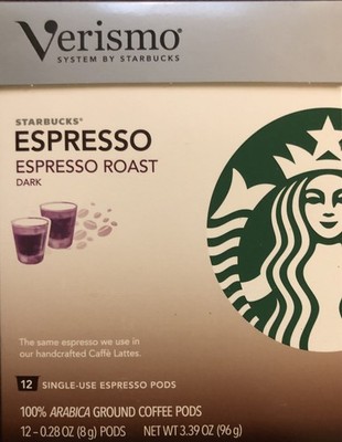 Starbucks Verismo Espresso Pods   DISCONTINUED   12 Pods