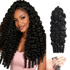 Burmese Curly Crochet Human Hair 16 Inch 60g Pre-Separated Miracle Knots
