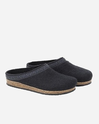 Vintage Stegmann Women's  Wool Clogs, Slip-On Mule, Black Size 6.5 Germany