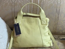 NWTGenuine American Leather Co Handbag Triple Entry Daquiri Green Satchel