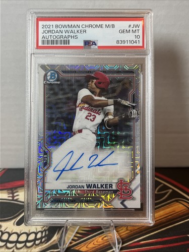 2021 Bowman Chrome Mega Auto Jordan Walker PSA 10 Auto Grade 10 St. Louis