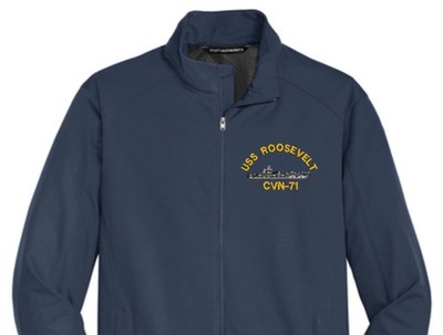 USS THEODORE ROOSEVELT CVN-71 Soft Shell Jacket.  New.  U.S. Navy