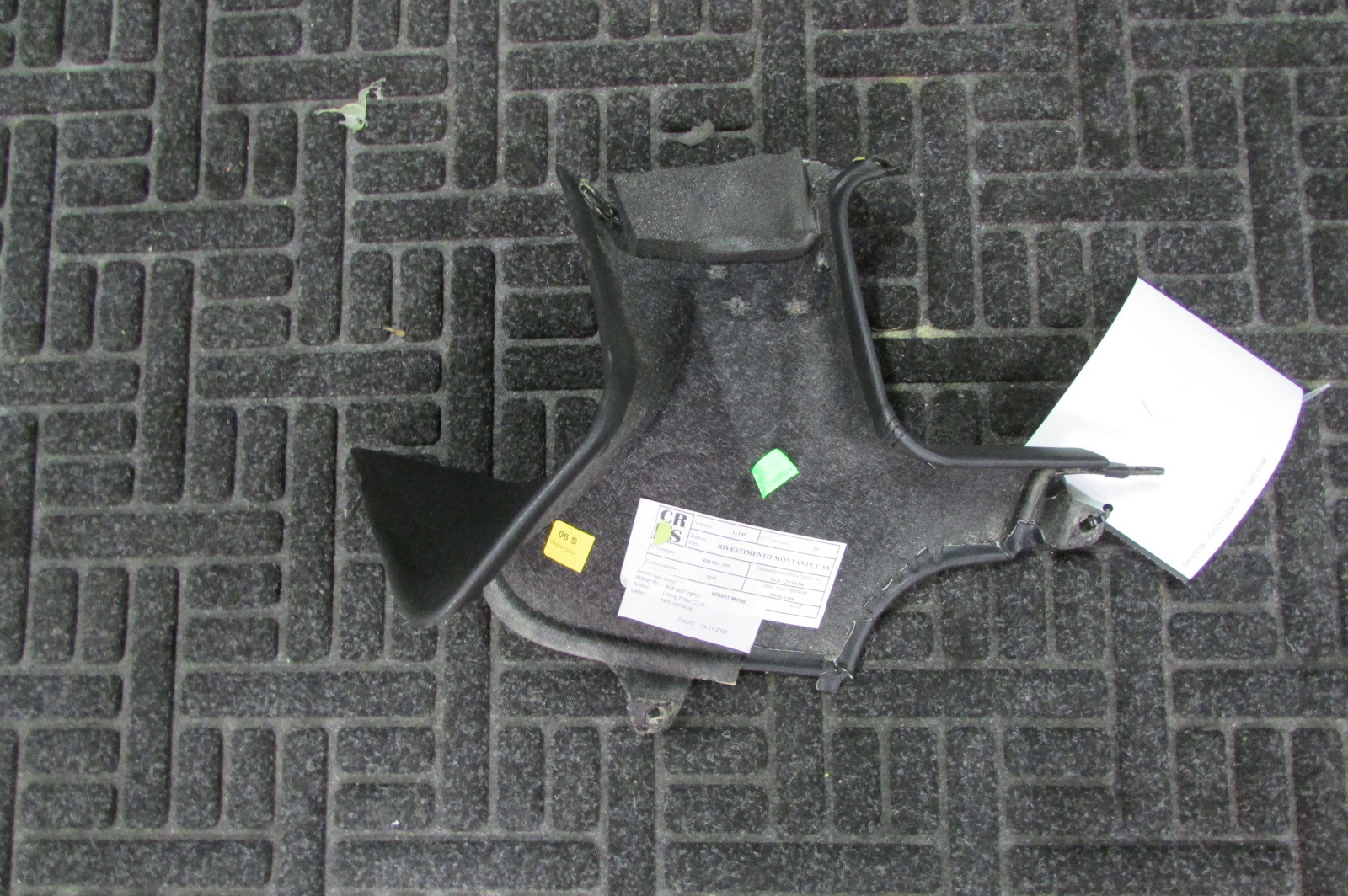 Lamborghini Gallardo, RH, Right Quarter Window Trim Panel, Used, P/N 408867287D