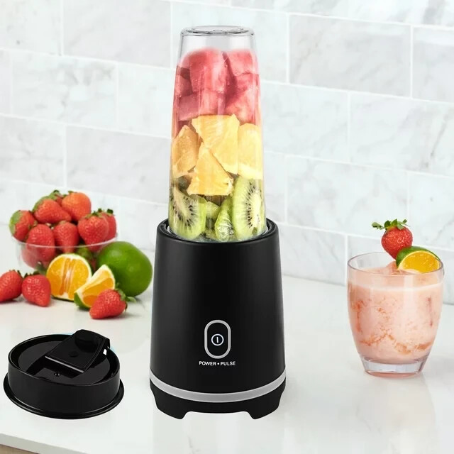 Single Serve Blender with 1 Travel Lid 16 oz For Smoothies D