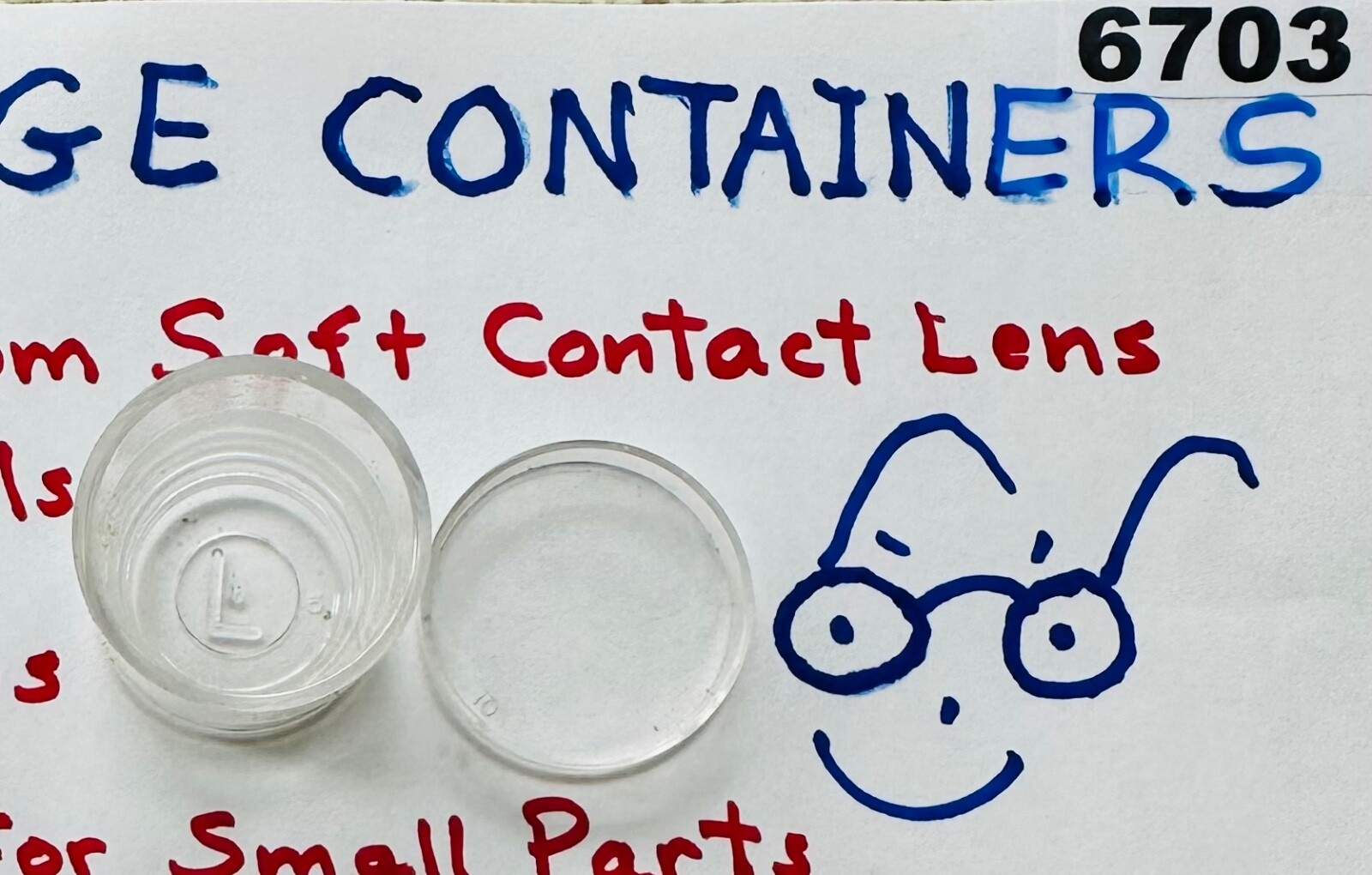 STORAGE CONTAINERS- CLEAR ROUND CONTAINER with SLIP ON TOP