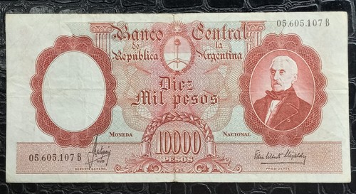 Banknote Argentina Diez Mil Pesos 1966