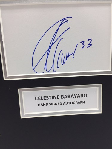 RARE Celestine Babayaro Chelsea Signed Photo Display + COA AUTOGRAPH - Picture 3 of 3
