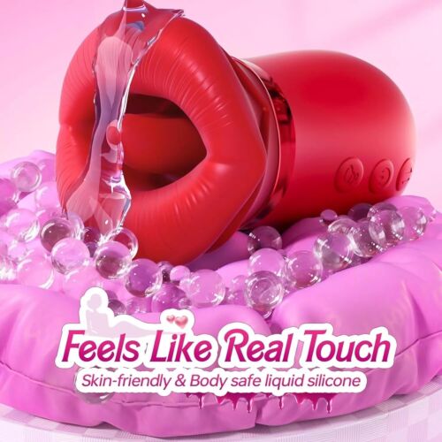 Sucking Vibrator Oral Clit Licking Tongue G-Spot Dildo Sex Toys For Women Nipple - Picture 4 of 9