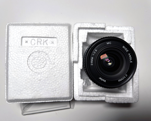 NEW IN BOX! Vivitar 24mm 2.8 macro lens - Olympus OM Mount