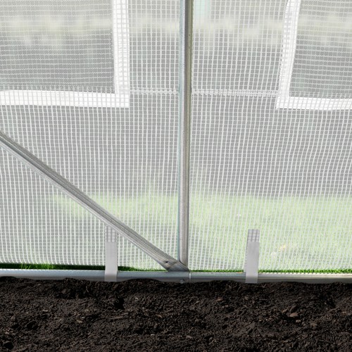 TOOLPORT Polytunnel Greenhouse Grow Tunnel 4x8m - PE Cover 180g/m² transparent - Picture 9 of 12