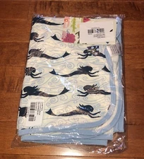 Kickee Pants Bamboo Natural Mermaid Swaddling Blanket Swaddle New