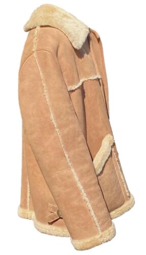 Cappotto giacca shearling primavera agnello californiano Sawyer Napa taglia 42 anni '70, pulito - Foto 3 di 9