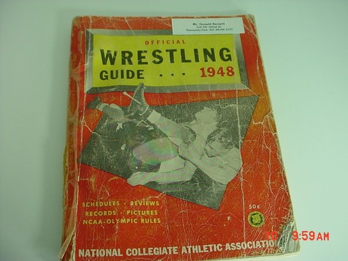 Vintage  1948 Official Collegiate Scholastic Wrestling Guide - Picture 1 of 2