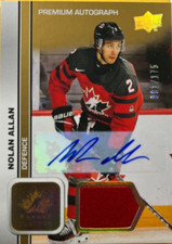 NOLAN ALLAN  #2...2023 TEAM CANADA JUNIORS...  AUTO/GAME-USED PATCH...091/175