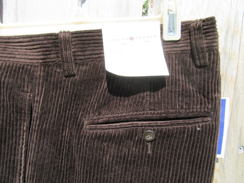 Brand New Joseph Abboud Dark Brown Corduroy Pants Slacks Size 36 x 32 - Picture 3 of 9
