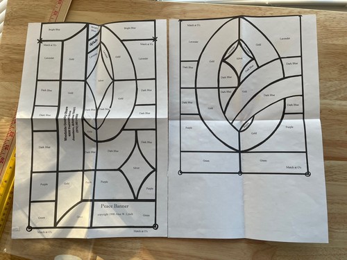 Quiltmuster "Peace Banner" Muster von Woodside Country Store 22”x50” - Bild 2 von 7