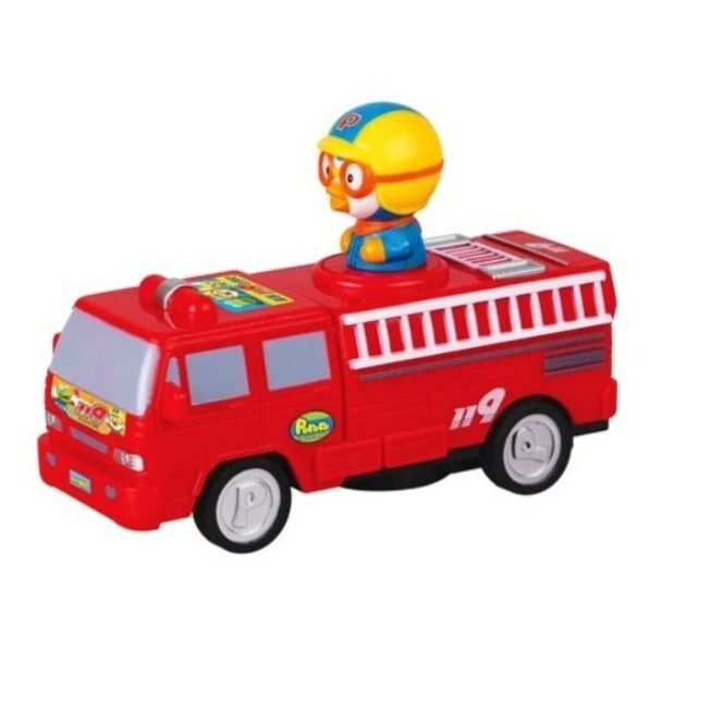 Little Penguin Pororo Push And Go Fire Truck Toy Cute Design Baby Kids Car Toy