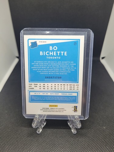 2020 Optic - Rated Rookies Carolina Blue and White Prizm #37 Bo Bichette - Picture 2 of 2