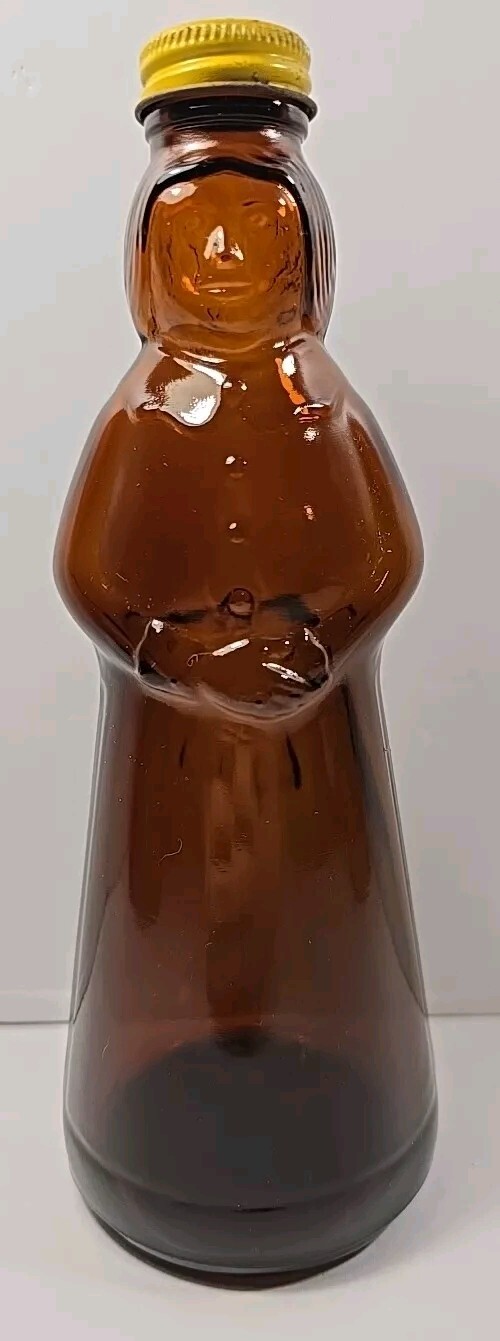 Vintage Mrs. Butterworth’s 12oz Glass Syrup Bottle with Metal Twist-On Cap