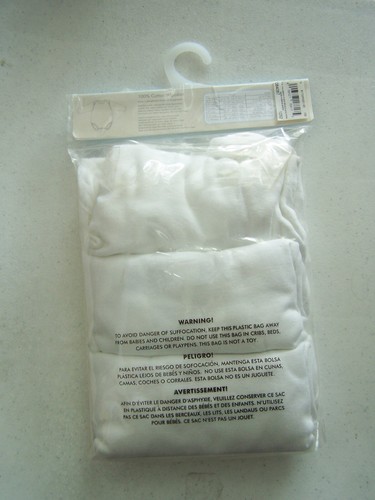 NWT The Children’s Place 9-12 Mo White Unisex Baby Bodysuit 3-Pack long sleeves - Picture 3 of 3