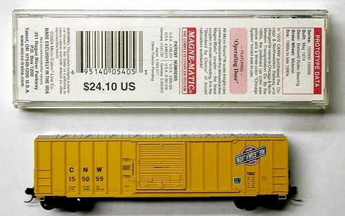 MTL Micro-Trains 25670 Chicago North Western CNW 155059 50 pies vagón de carga | Zustand: New