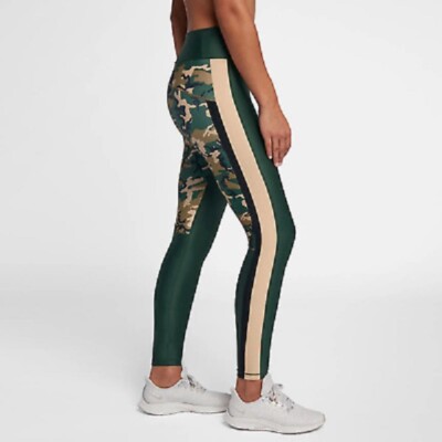 Nike BQ8086 Women's $75 Camo Stripe Tights Training Running Pants
