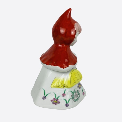 Stunning Vintage 50s Little Red Riding Hood Cookie Jar Hand Painted Cottagecore - Picture 4 of 11