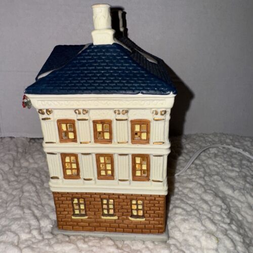 Noma Dickensville Collectibles Porzellan beleuchtete Bibliothek Vintage 1996 - Bild 2 von 18