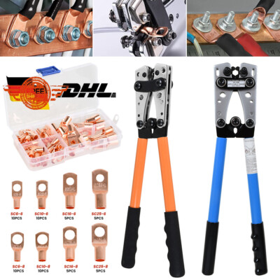 Kabelschuhzange Crimpzange Presszange Quetsch Zange Krimp Werkzeug 0,08- 10mm²