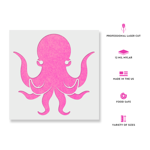 Octopus Stencil - Stencil Mylar durevoli e riutilizzabili - Foto 2 di 5