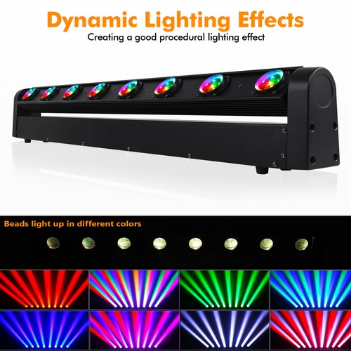 LED Stage 8x12W Moving Head Beam Bar Light RGBW DMX DJ Disco Party Club Lighting - Picture 3 of 12
