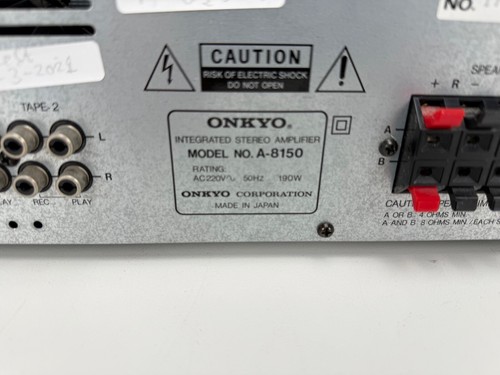 Onkyo A - 8150 Integrated Stereo Amplifier - Checked/cleaned/lubed - Picture 8 of 9