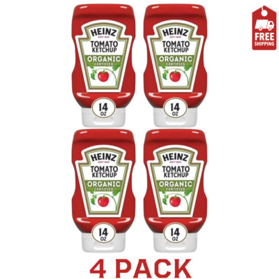 Heinz Tomato Ketchup (14 oz Bottle) (4 Pack)