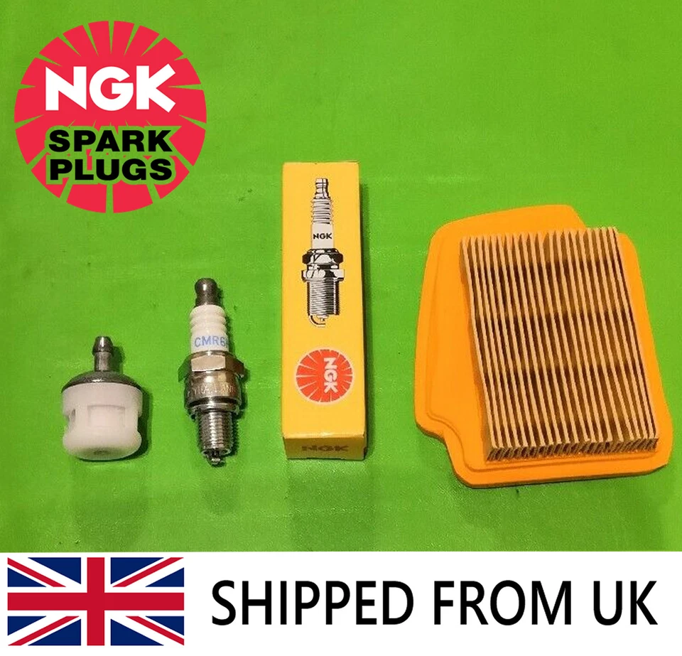 Stihl KM94 KM94RC Strimmer Service Kit Air / Fuel Filter NGK CMR6H Spark Plug