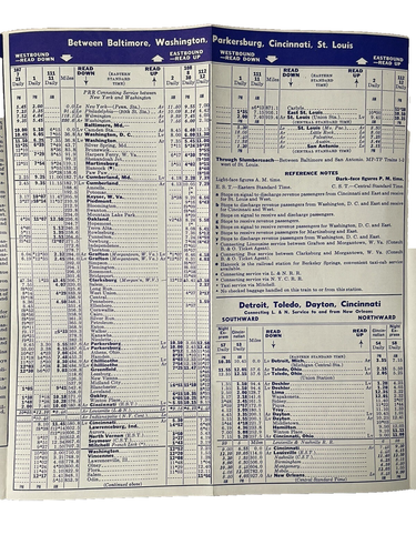 1963 B&O Railroad Train Schedule Baltimore Ohio Train Pullman Fares Form A - Picture 3 of 5