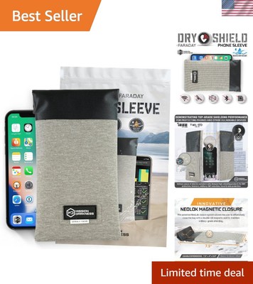 Dry Shield Faraday Phone Sleeve   Slim Waterproof Dry Bag for Cell Phones + ...