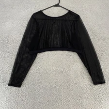 Torrid Curve Mesh Crop Top Womens 3 / 3X Long Sleeve Under-It-All Sheer Layering