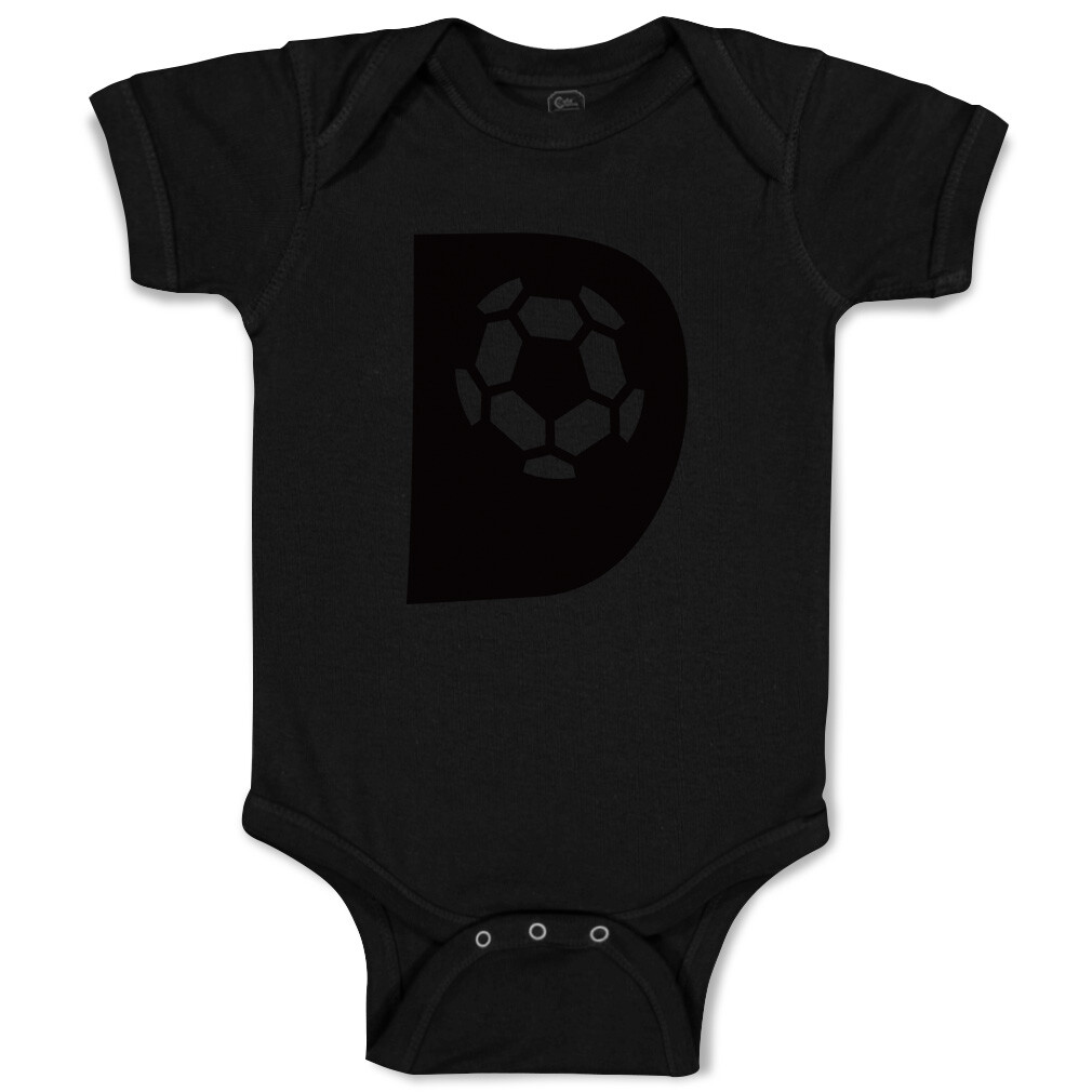 Baby Bodysuit with Black Soccer Ball D Letter Cotton Decal for America Cup-image