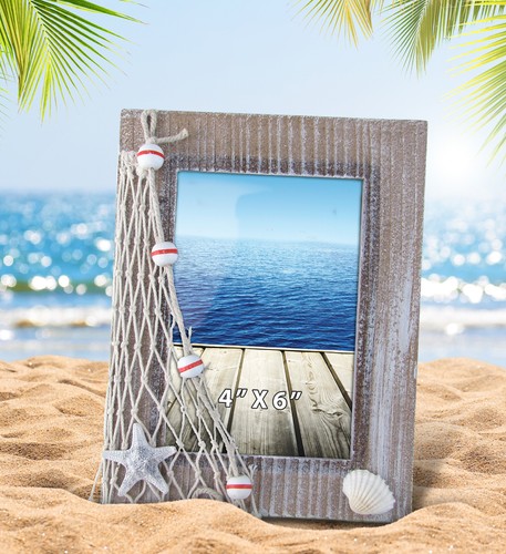 CoTa Global Brown Whitewashed Distressed Beach 4x6 Picture Frame - 7.75 Inches - Picture 5 of 7